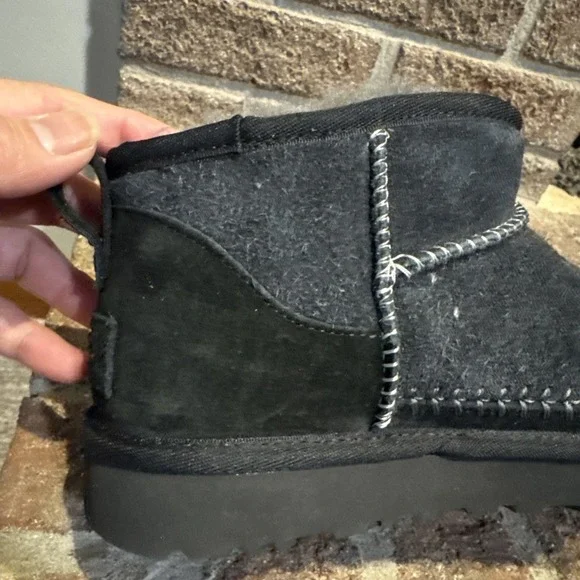 UGG Womens Classic Ultra Mini Biarritz Boot Grey/Gray size us 6 - Picture 9 of 16